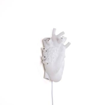 LED fali világítás Heart Lamp porcelánból, fehér kép