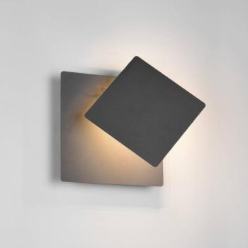 LED fali világítás Mio, matt fekete, szélesség 18 cm, fém kép
