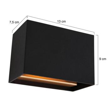 LED fali világítás Muro 3365, fekete, sarok, G9, 2700 K kép