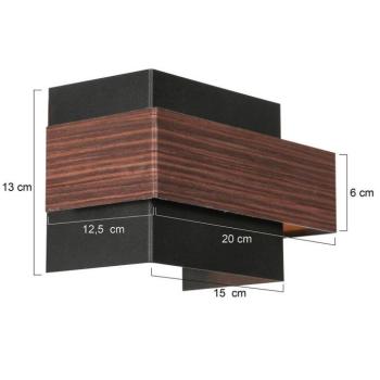 LED fali világítás Muro 3368, faoptika, fel/le, G9, 2700 K kép
