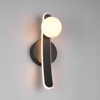 LED fali világítás Napoli, matt fekete, magasság 34 cm, fém CCT kép