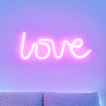LED fali világítás Neon Love, USB kép