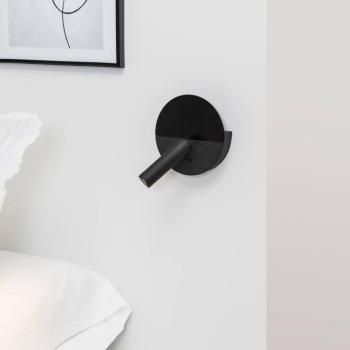 LED falilámpa Duas USB töltőaljzattal, fekete kép