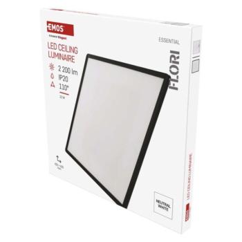 LED felületi lámpatest FLORI négyzet, fehér, 22W, semleges fehér kép