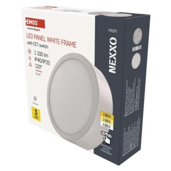 LED felületi lámpatest NEXXO, kerek, fehér, 12,5W, CCT kép
