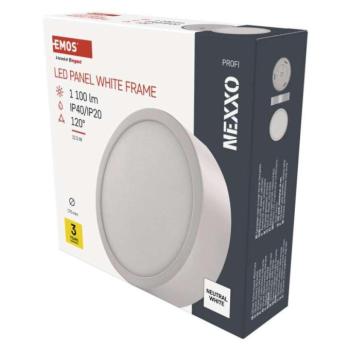 LED felületi lámpatest NEXXO, kerek, fehér, 12,5W, Természetes fehér kép