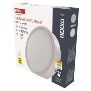 LED felületi lámpatest NEXXO, kerek, fehér, 21W, CCT kép