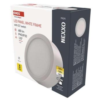 LED felületi lámpatest NEXXO, kerek, fehér, 7,6W, CCT kép