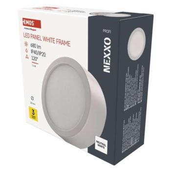 LED felületi lámpatest NEXXO, kerek, fehér, 7,6W, Természetes fehér kép