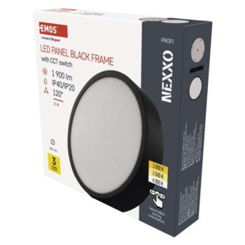 LED felületi lámpatest NEXXO, kerek, fekete, 21W, CCT kép