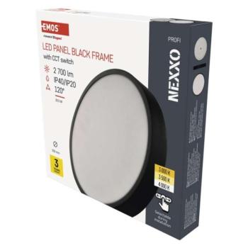 LED felületi lámpatest NEXXO, kerek, fekete, 28,5W, CCT kép