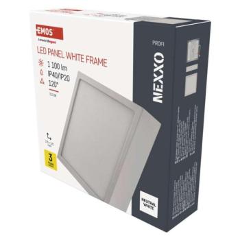 LED felületi lámpatest NEXXO, négyzet, fehér, 12,5W,Természetes fehér kép