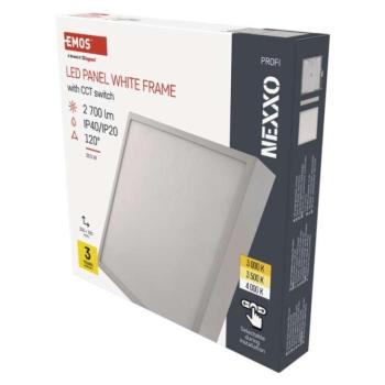 LED felületi lámpatest NEXXO, négyzet, fehér, 28,5W, CCT kép