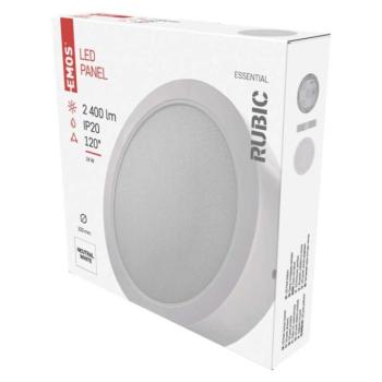 LED felületi lámpatest RUBIC, kerek, fehér, 24W, természetes fehér kép