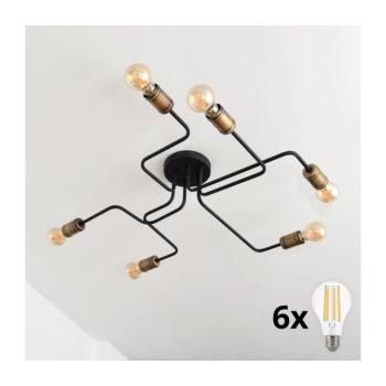 LED Felületre szerelhető csillár TUBE 6xE27/15W/230V P-1924/6 BK+AB kép