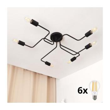 LED Felületre szerelhető csillár TUBE 6xE27/15W/230V P-1924/6 BK kép
