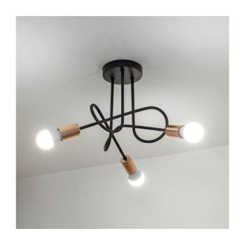 LED felületre szerelt csillár OXFORD 3xE27/15W/230V fekete W-2016/3 BK+BR/H kép