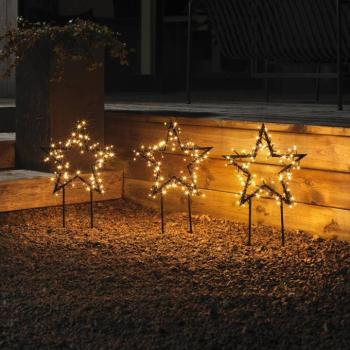 LED fém csillag földnyársakkal 3-as készlet, IP44 kép