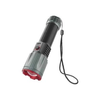 EMOS LED tölthető fém zseblámpa 3000 lm, 5000 mAh, fekete, metál szürke, IP43, P3122 kép