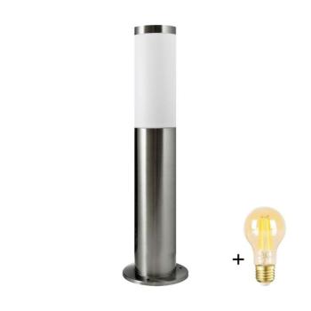 LED fényerőszabályozható kültéri lámpa LIVIA 1xE27/6W/230V 45 cm IP44 ezüstszínű SA0463+AI0042 kép