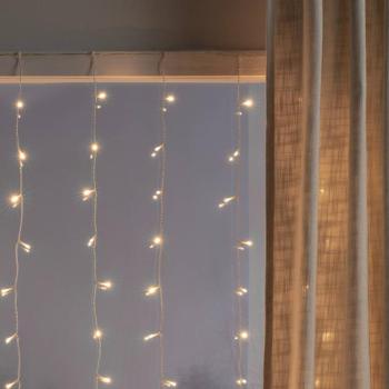 LED fényfüggöny, 120 égős, melegfehér kép