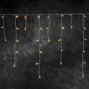 LED-fényfüggöny, jéges eső, borostyánszínű-fehér, 5 m kép