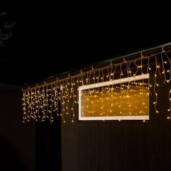 LED fényfüggöny jégeső meleg fehér transzp. 10m kép