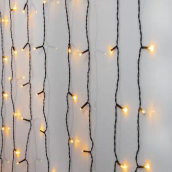 LED fényfüggöny , kültéri , 120 db LED , 1.3 x 2 m , meleg fehér , IP44 , EGLO kép