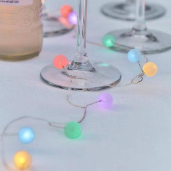 LED fényfüzér Ally Ball Cluster, színes, 14 db, elem kép