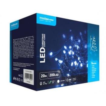 Led fényfüzér , beltéri/kültéri , hideg fehér , 200 LED , 20 m , IP44 , Modee kép