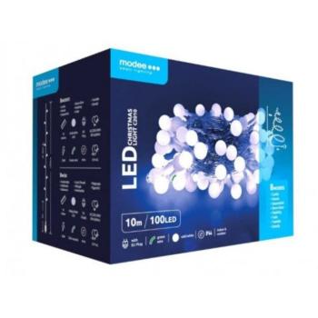Led fényfüzér , beltéri/kültéri , hideg fehér , cherry , 100 LED , 10 m , IP44 , Modee kép