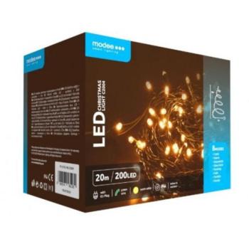 Led fényfüzér , beltéri/kültéri , meleg fehér , 200 LED , 20 m , IP44 , Modee kép