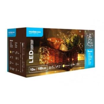 Led fényfüzér , beltéri/kültéri , meleg fehér , rézszálás , 100 LED , 10 m , IP44 , Modee kép