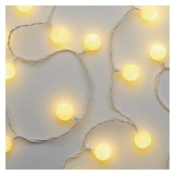 LED fényfüzér, cseresznye – golyók 2,5 cm, 4 m, kültéri és beltéri, meleg fehér, időzítő kép