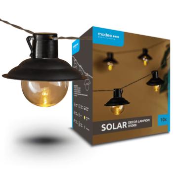 Modee Lighting LED Szolár Napelemes Dekor Lampion 10db 4,7m DS008 kép