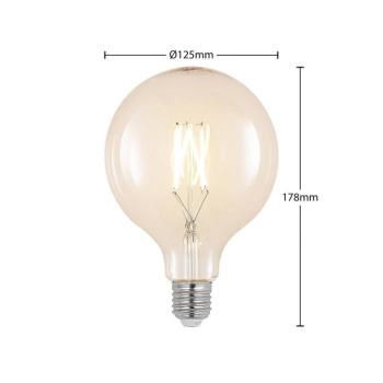 LED filament E27 6 W 2700 K G125 gömb átlátszó 3 kép