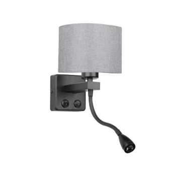 LED flexibilis lámpa POLO 1xE27/40W+LED/2W 230V fekete 21-75499 kép
