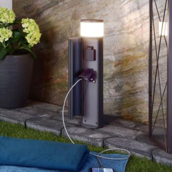 LED foglalat oszlop két foglalattal, IP44 kép