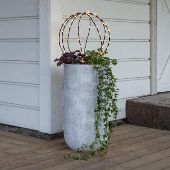 LED földi tüskefény Gömb, Ø 40 cm, fekete fém elemmel kép