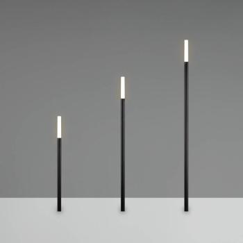 LED földi tüskés lámpa STICK, fekete, 3 izzós, IP44, dugasz kép