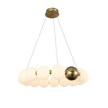 LED függesztett lámpa 27w réz+fehér, 3000K, meleg fehér, 2160 lm, Optonica, 19066 kép