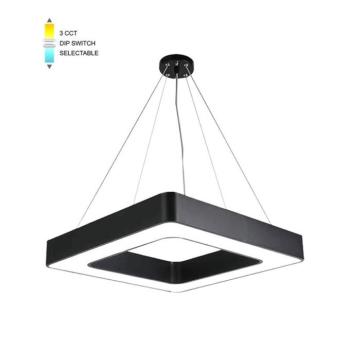 LED függesztett szögletes lámpatest FINESSE F-45 500x500xH70 45W 3xCCT kapcsolóval fekete 2026320 VITO kép