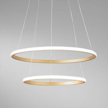 LED függő lámpa Axis, Ø 60/40 cm, arany színű fém CCT, RGB kép