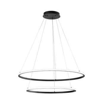 LED függő lámpa Axis, Ø 80/60 cm, fekete, fém, CCT kép