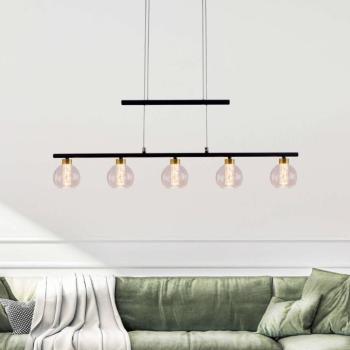 LED függő lámpa Brass 5 izzós állítható magasságú kép