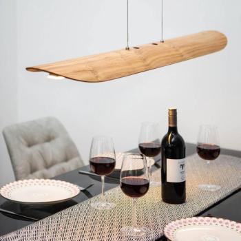 LED függő lámpa Colombia XL, kőris tölgy natúr kép