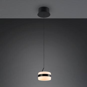 LED függő lámpa Dios, fekete, Ø 15 cm, fém, CCT kép