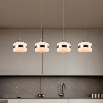 LED függő lámpa Dios, nikkel színű, hossza 85 cm, CCT, 4 izzós. kép