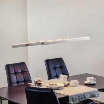 LED függő lámpa Lara, 134 cm, kihúzható, nikkel kép