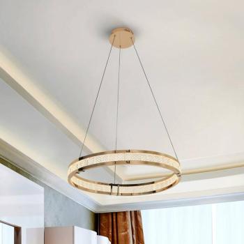 LED függő lámpa Lorian, arany színű, Ø 60 cm, fém
